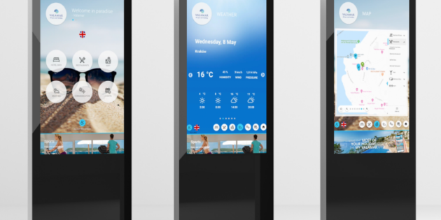 Full size hotel kiosks