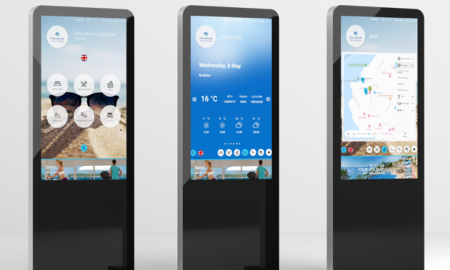 Full size hotel kiosks